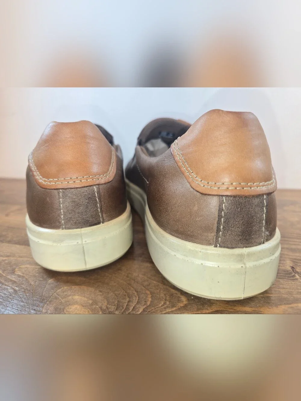 Ecco Men's Kyle Brown Leather Slip-On Loafers Size 12.5